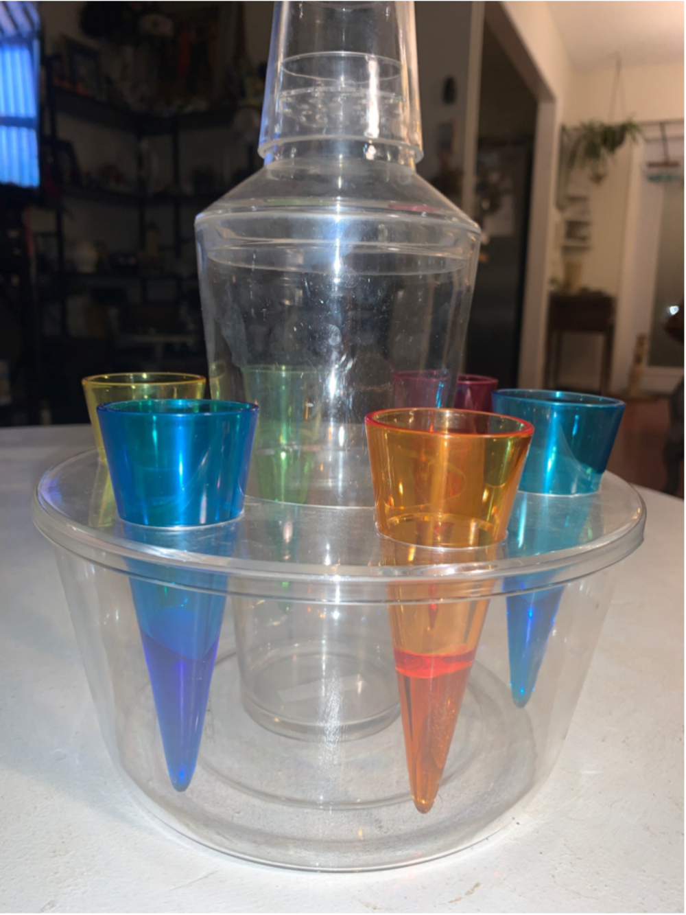 Bar Accessory Set Clear Multicolor Cocktail Shaker shot glasses ice bucket